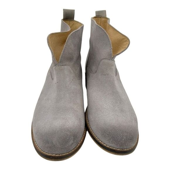 Ivylee Women's Round Toe Suede Copenhagen Ankle Boots Light Gray Size 36 - Picture 2 of 9